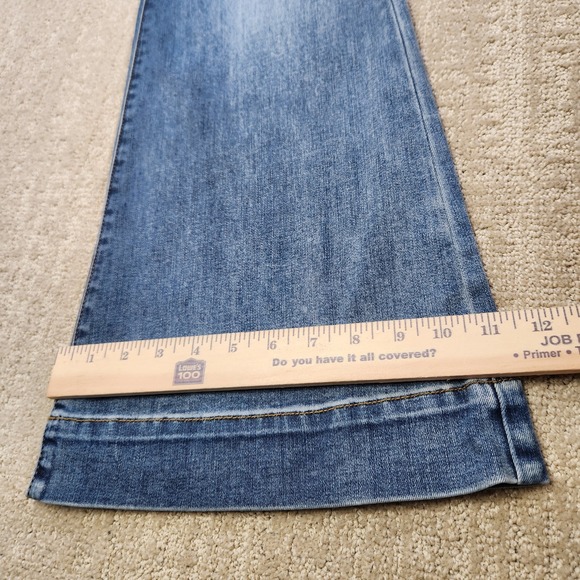 Judy Blue Jeans Women 14W Trouser Flare High Rise Stretch Denim Blue Cowgirl - Picture 7 of 13